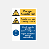 Danger Asbestos Roof Sign - 23287854497975