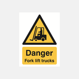 Danger Fork Lift Trucks Sign - 23287890411703