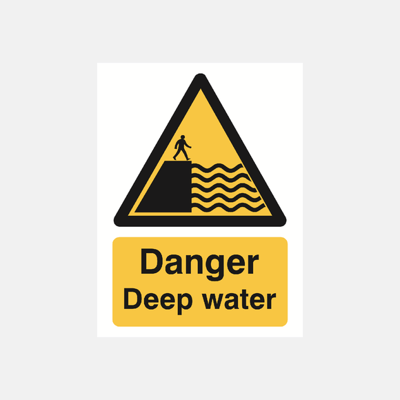 Danger Deep Water Sign - 23287907549367