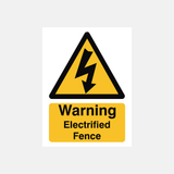 Warning electrified fence sign - 23287931895991