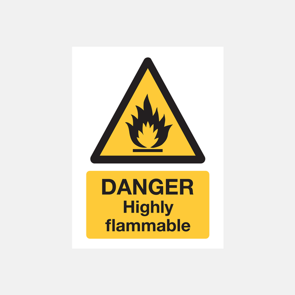 Danger Highly Flammable Sign - 31566582743223