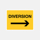Flood Warning Diversion Right Arrow Sign - 23488141820087