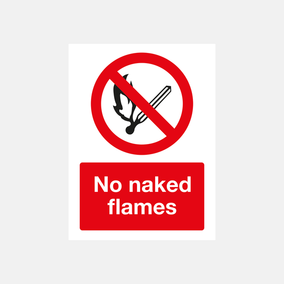 No Naked Flames Sign - 31187197624503