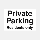 Private Parking Residents Only Sign - 23287469834423