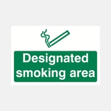 Designated Smoking Area Sign - 23287478517943