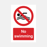 No Swimming Sign - 23287343677623