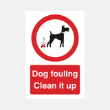 Dog Fouling Clean It Up Sign - 23287348363447