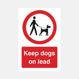 Keep Dogs On Lead Sign - 23287357898935
