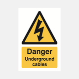Danger Underground Cables Sign - 23287510171831