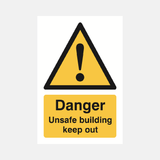 Danger Unsafe Building Keep Out Sign - 23287518789815