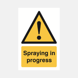 Spraying In Progress Sign - 23287535534263