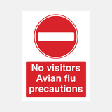 No Visitors Avian Flu Precaution Sign - 23288090034359