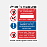 Avian Flu Measures Sign - 23288101863607