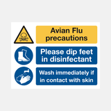 Avian Flu Precautions Sign - 23288107303095