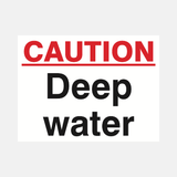 Caution Deep Water Sign - 23287808229559