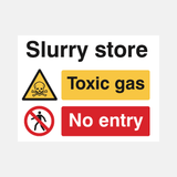 Slurry Store Toxic Gas No Entry Sign - 23287842111671