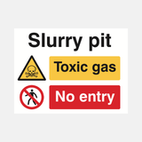 Slurry Pit/Toxic Gas/No Entry Sign - 23287845060791