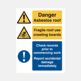 Danger Asbestos Roof Sign - 23287854530743