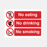 No Eating No Drinking No Smoking Sign - 23287977869495