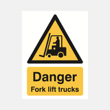 Danger Fork Lift Trucks Sign - 23287890444471
