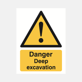 Danger Deep Excavation Sign - 23287905353911