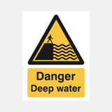Danger Deep Water Sign - 23287907582135
