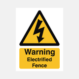 Warning electrified fence sign - 23287931928759