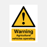 Agricultural Vehicles Sign - 23287937040567