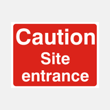 Caution Site Entrance Sign - 23287638917303