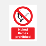 Naked Flames Prohibited Sign - 31566592409783