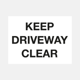 Keep Driveway Clear Sign - 32325183340727