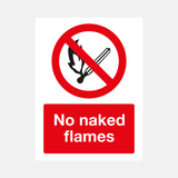 No Naked Flames Sign - 31187197657271