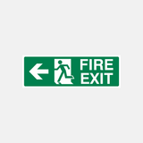 Fire Exit Left Sign - 23286842589367