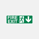 Fire Exit Down Sign - 23288062738615