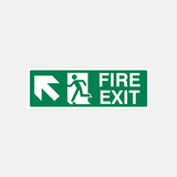 Fire Exit Up Left Sign - 23288065261751