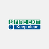 Fire Exit Keep Clear Sign - 23288086233271