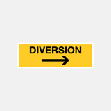 Flood Warning Diversion Right Arrow Sign - 23488141885623