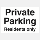 Private Parking Residents Only Sign - 23287469867191