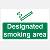 Designated Smoking Area Sign - 23287478550711