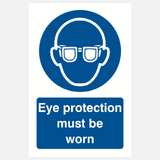 Eye Protection Must Be Worn Sign - 23287697244343