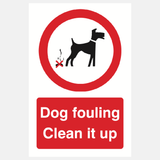 Dog Fouling Clean It Up Sign - 23287348396215