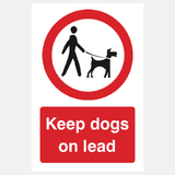 Keep Dogs On Lead Sign - 23287357931703
