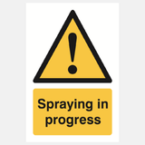 Spraying In Progress Sign - 23287535567031