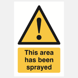 This Area Has Been Sprayed Sign - 23287539990711