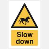 Slow Down Horses Sign - 23287558996151