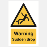 Warning Sudden Drop Sign - 23287604543671