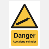 Danger Acetylene Cylinder Sign - 23287614898359