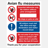 Avian Flu Measures Sign - 23288101896375