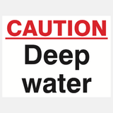 Caution Deep Water Sign - 23287808262327