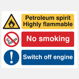 Petroleum Spirit Highly Flammable Sign - 23287837425847
